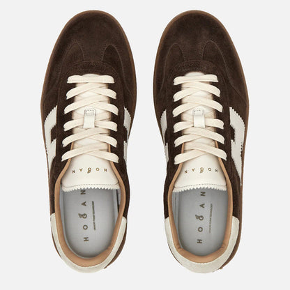 Men's Hogan Cool Suede Platform Brown Sneakers