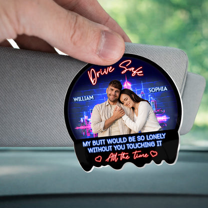 Custom Photo I Love You - Personalized Car Visor Clip - Special Gift For Couple, Him, Her