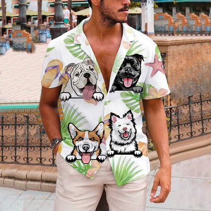 Dog Lover Dog Pet Summer Hawaii Cool Customization- Summer Hawaiian shirt - Personalized Customized Hawaiian shirt