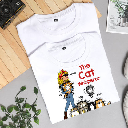 The Cat Whisperer Woman and Funny Cat Personalized Shirt