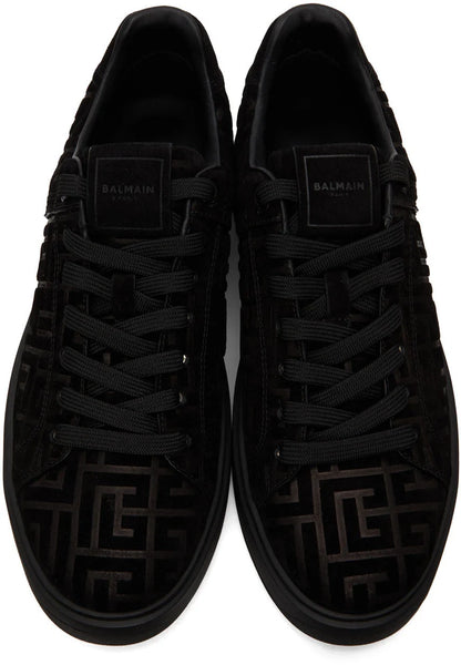 Men's Balmain B-Court Jacquard Black Sneaker