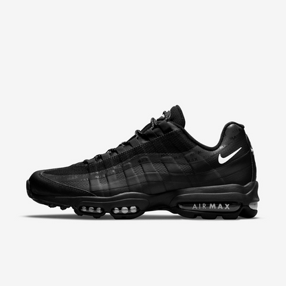 Men's Nike Air Max 95 Black Metallic Silver Shoes
