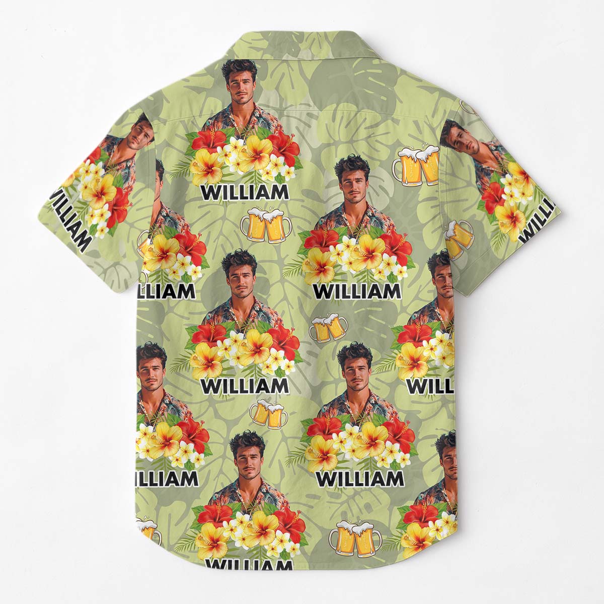 Custom Photo Drinkin' & Cheerin' - Personalized Customized Hawaiian Shirt