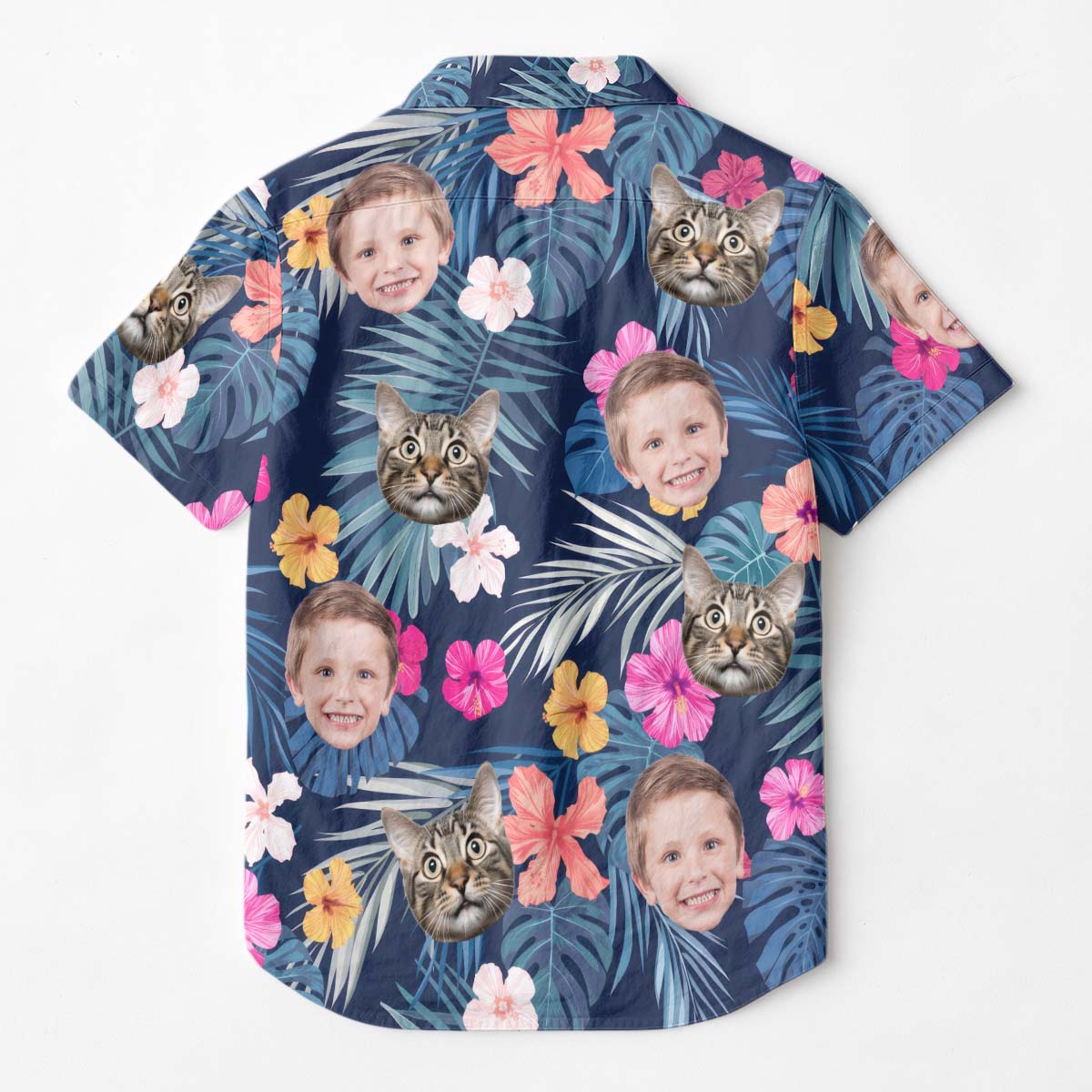 Custom Photo With Beloved Ones Tropical - Personalized Customized Hawaiian shirt