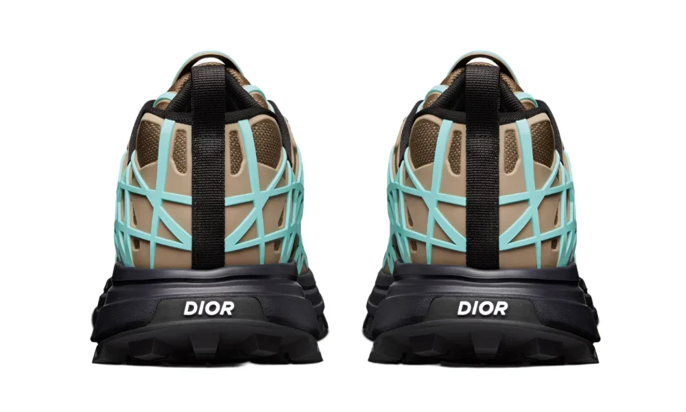 Men's Dior B31 Runner Khaki Technical Mesh Sneakers
