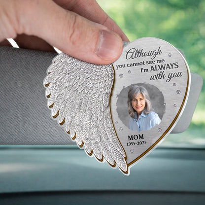 Custom Photo Memorial I'm Always With You - Personalized Car Visor Clip - Meaningful Gift For Family Members, Grandma, Grandpa