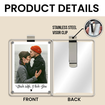 Custom Photo Love I Love You Forever - Personalized Car Visor Clip - Special Gift For Couple, Him, Her