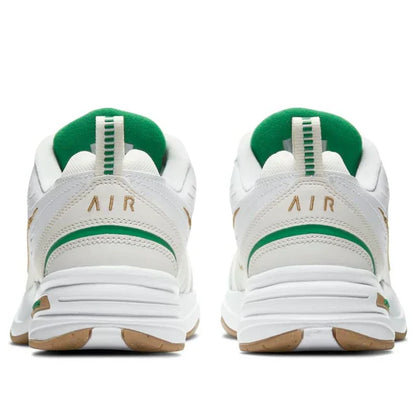 Men's Air Monarch 4 White Lucky Green Gold Shoes