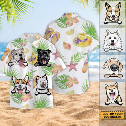 Dog Lover Dog Pet Summer Hawaii Cool Customization- Summer Hawaiian shirt - Personalized Customized Hawaiian shirt