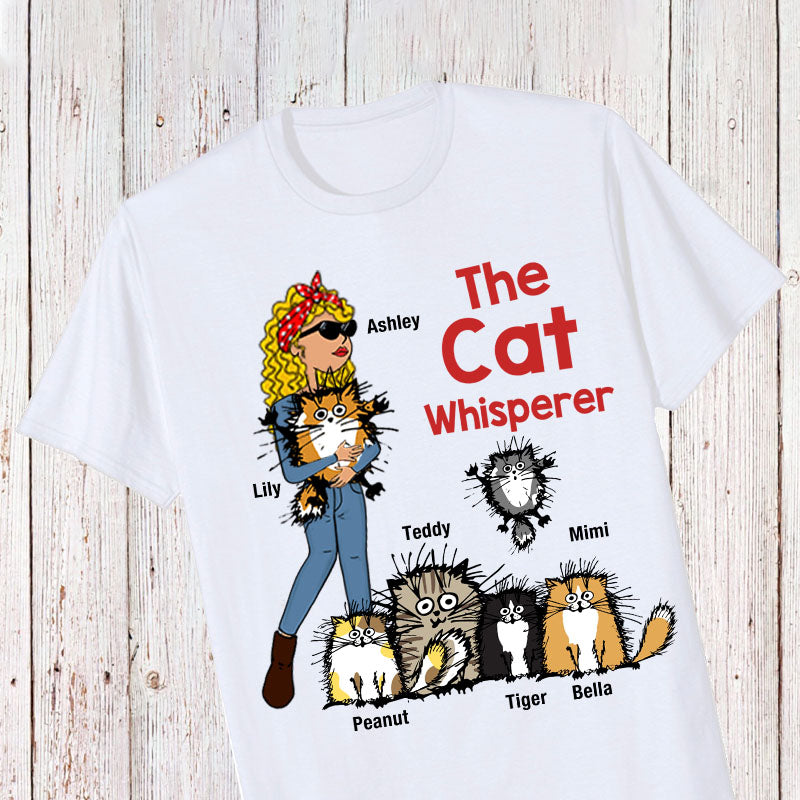 The Cat Whisperer Woman and Funny Cat Personalized Shirt