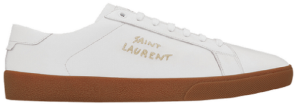 Men's Saint Laurent Court Classic SL06 Optic White Gum Sneakers