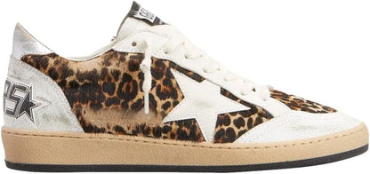 Golden Goose Women's Ball Star Leopard Low-Top Sneakers