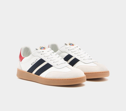 Men's Bally Retro Crest White Sneaker