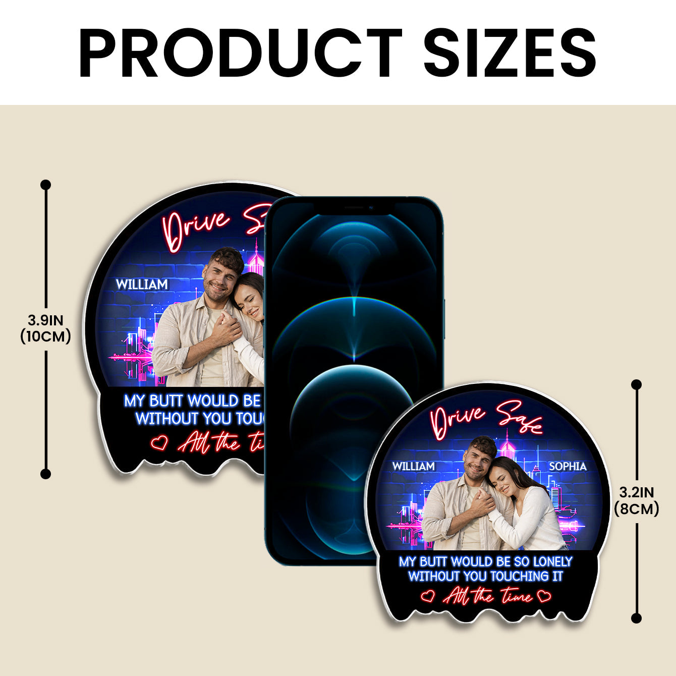 Custom Photo I Love You - Personalized Car Visor Clip - Special Gift For Couple, Him, Her