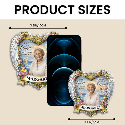 Custom Photo I Have An Angel Watching Over Me - Personalized Car Visor Clip - Meaningful Gift For Mom, Grandma