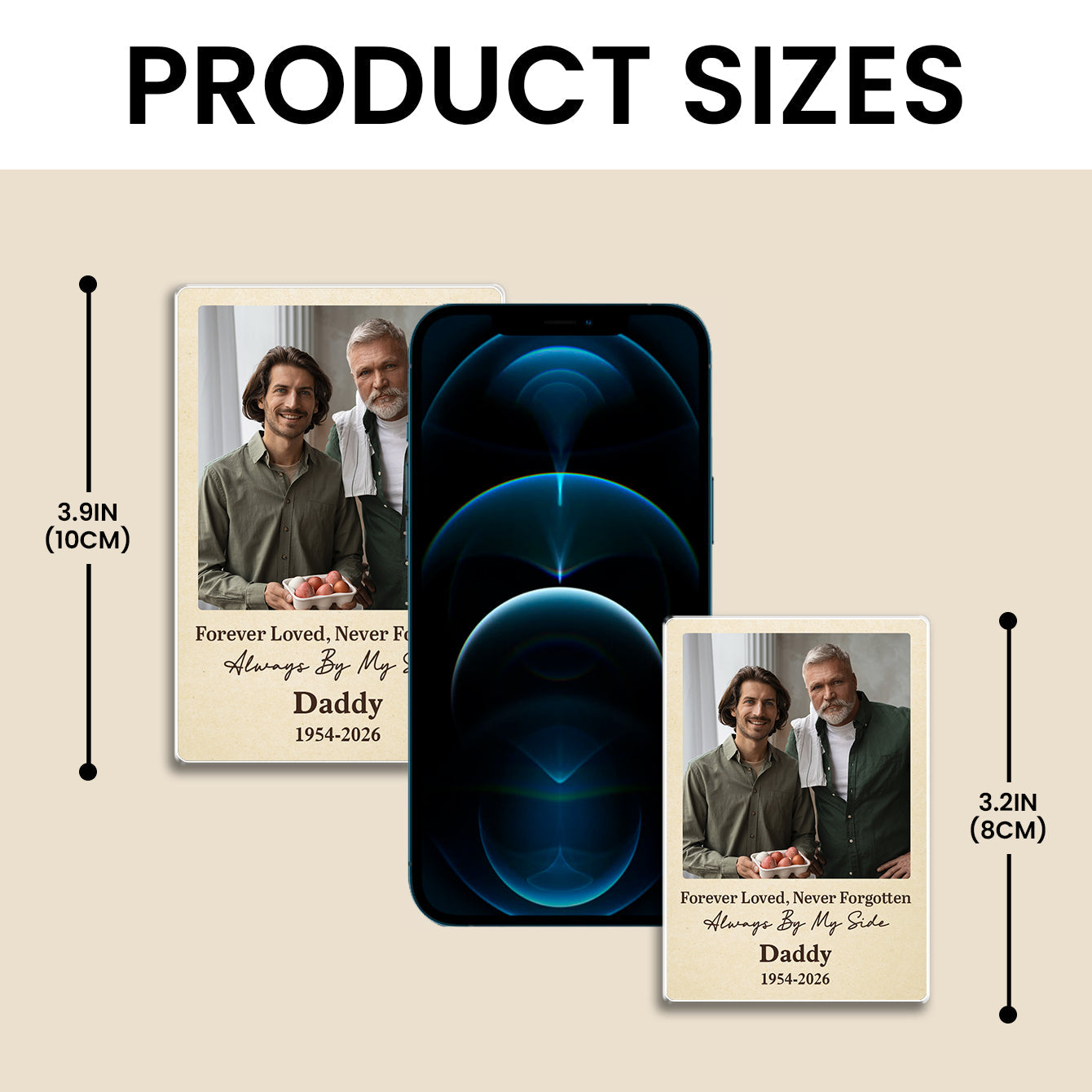 Custom Photo Always By My Side - Personalized Car Visor Clip - Special Gift For Family Members, Dad, Mom