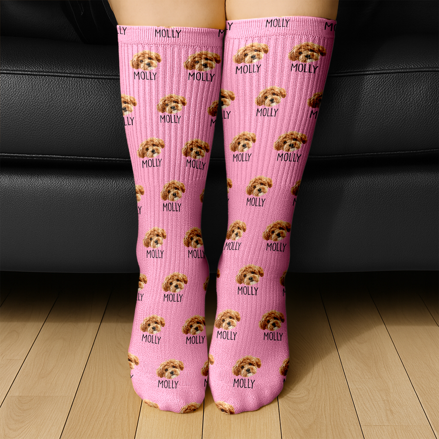 Custom Pet Portrait Socks ? Personalized Dog/Cat/Person Photo & Name Gift
