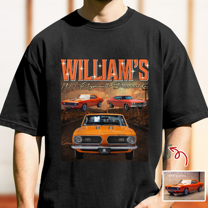 Custom Photo Classic Car Portrait Retro Style Comfort Shirt