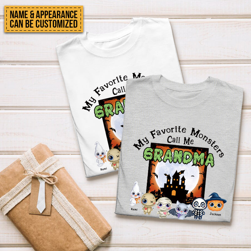 My Favorite Monsters Call Me - Halloween T-shirt - Gift For Friend- Customized T-shirt Happy Halloween