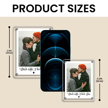 Custom Photo Love I Love You Forever - Personalized Car Visor Clip - Special Gift For Couple, Him, Her