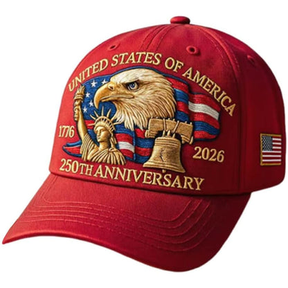 Bald Eagle United States Of America 250th Anniversary Embroidered Cap