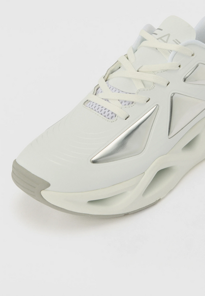 Men's EA7 Emporio Armani US25EA25 X8X220 Trainers White Silver Sneakers