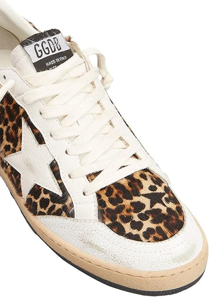 Golden Goose Women's Ball Star Leopard Low-Top Sneakers