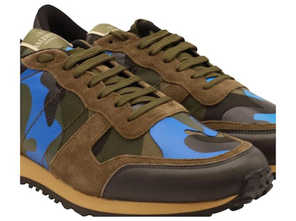 Men's Valentino Camo Rock Runners Multicolor Sneakers