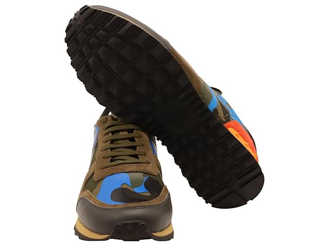 Men's Valentino Camo Rock Runners Multicolor Sneakers