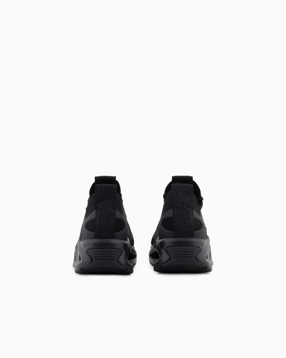 Men's Ea7 Emporio Armani Sneakers With Mesh Panels Black Sneakers