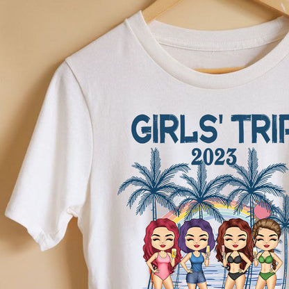Girl's Trip Let The Shenanigans Begin - Bestie T-shirt - Gift For Bestie Best Friends - Customized T-shirt