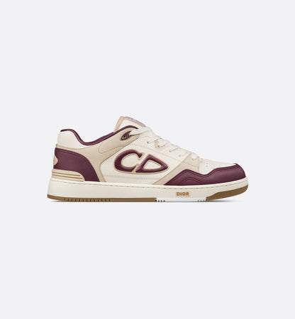 Men's Dior B57 Low-Top Burgundy Cream Sneakers