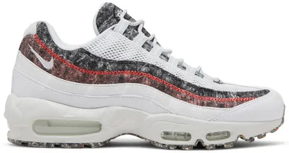 Men's Nike Air Max 95 Recycled Wool Pack - White Bright Crimson Shoes