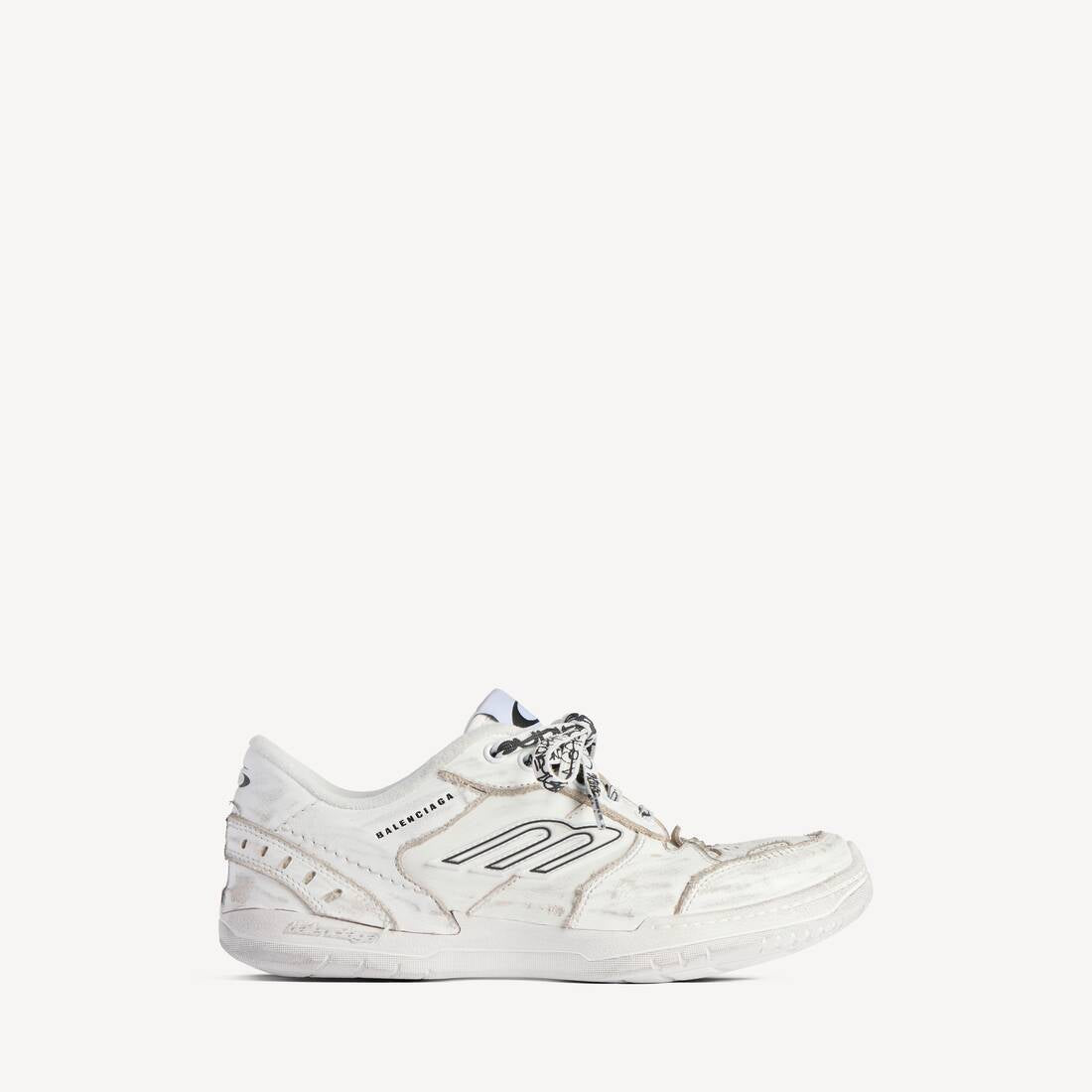 Men' Balenciaga Hamptons Worn-out Trainers White Sneaker