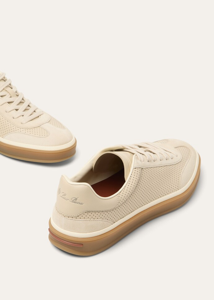 Men's Loro Piana Tennis Walk Pearl Powder Sneakers