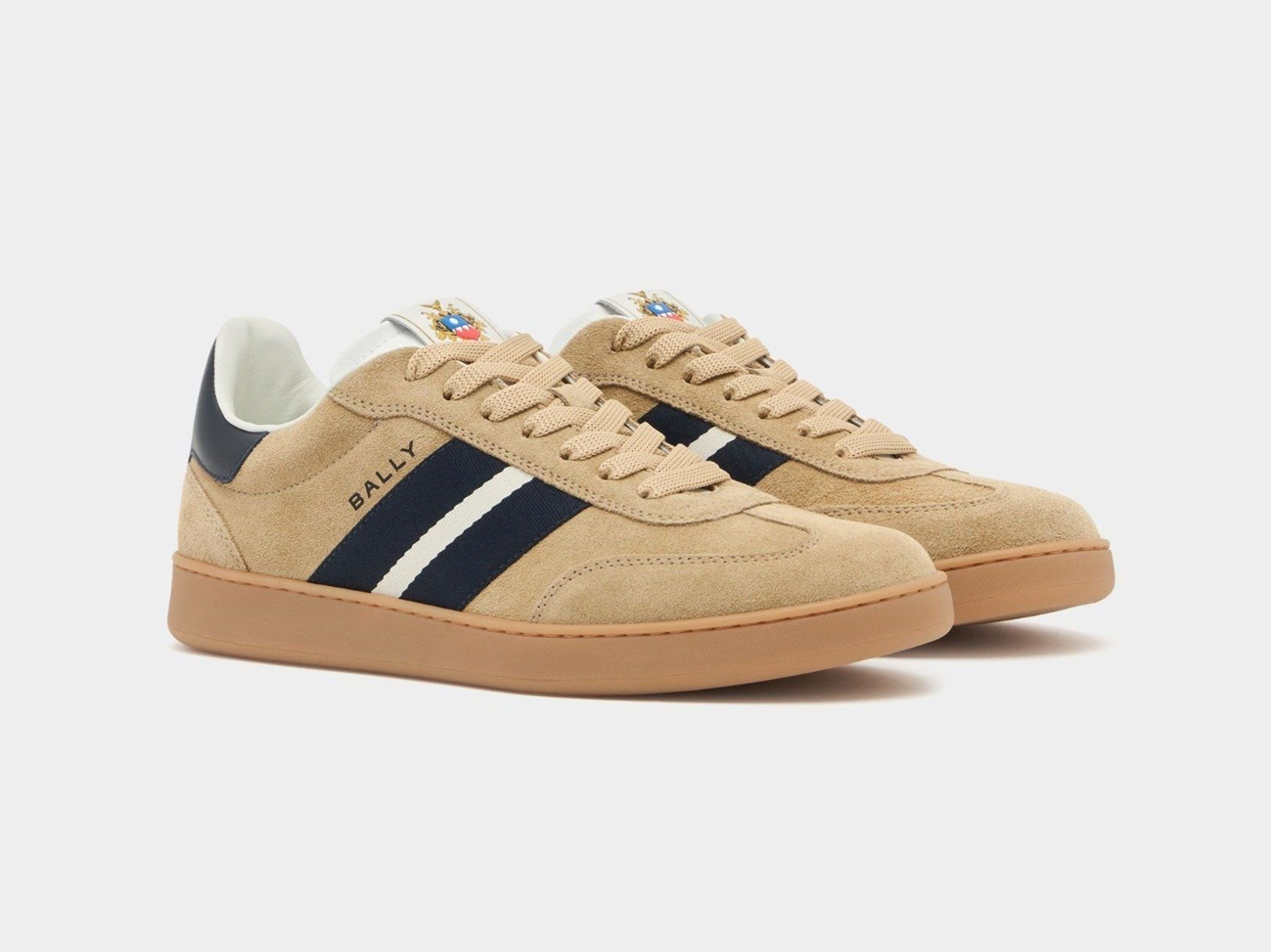 Men's Bally Retro Crest Brown Sneaker