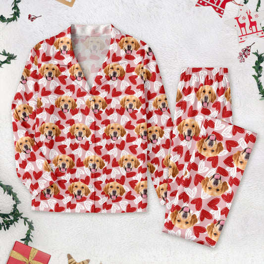 Custom Photo Dog Cat And Face Pajamas
