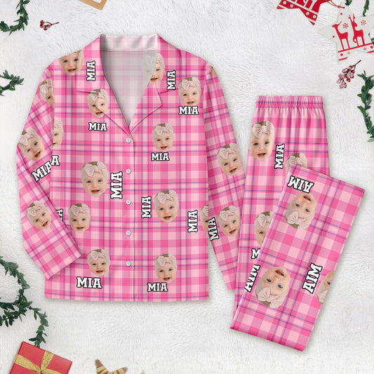 Custom Photo Human Face Flannel Pajamas