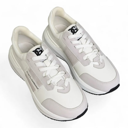 Men's Dolce & Gabbana Low-Top Platform White Sneakers