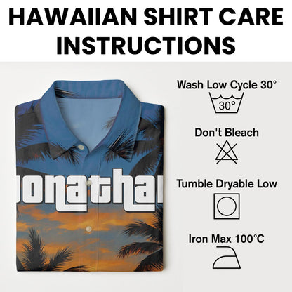 Custom Photo Sunset Tropical  - Personalized Customized Hawaiian shirt