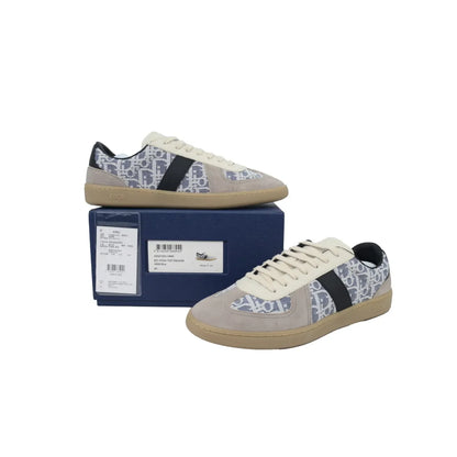 Men's Dior B01 Matchpoint Gray And Blue Print Sneakers