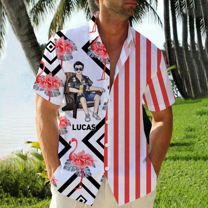 Cool Man Summer Hawaii Cool Customization- Personalized Customized Hawaiian shirt - Summer Hawaiian shirt