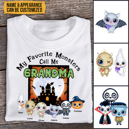 My Favorite Monsters Call Me - Halloween T-shirt - Gift For Friend- Customized T-shirt Happy Halloween