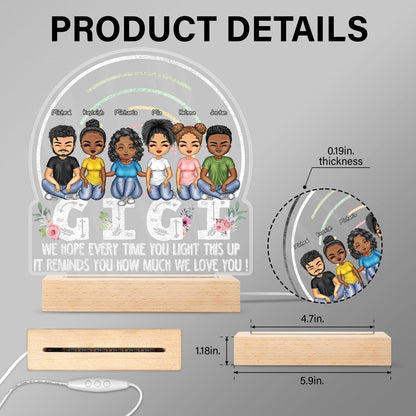 We Hope Every Time You Light This Up - Personalized Custom 3D Led Light Wooden Base