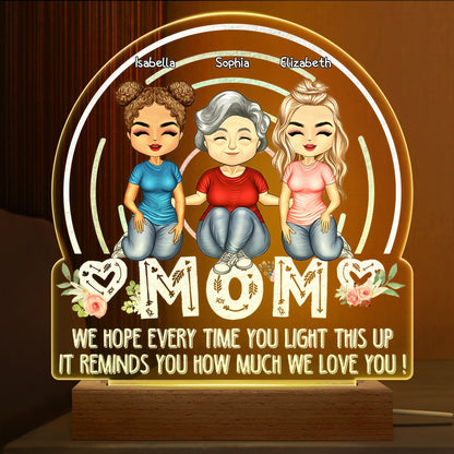 We Hope Every Time You Light This Up - Personalized Custom 3D Led Light Wooden Base