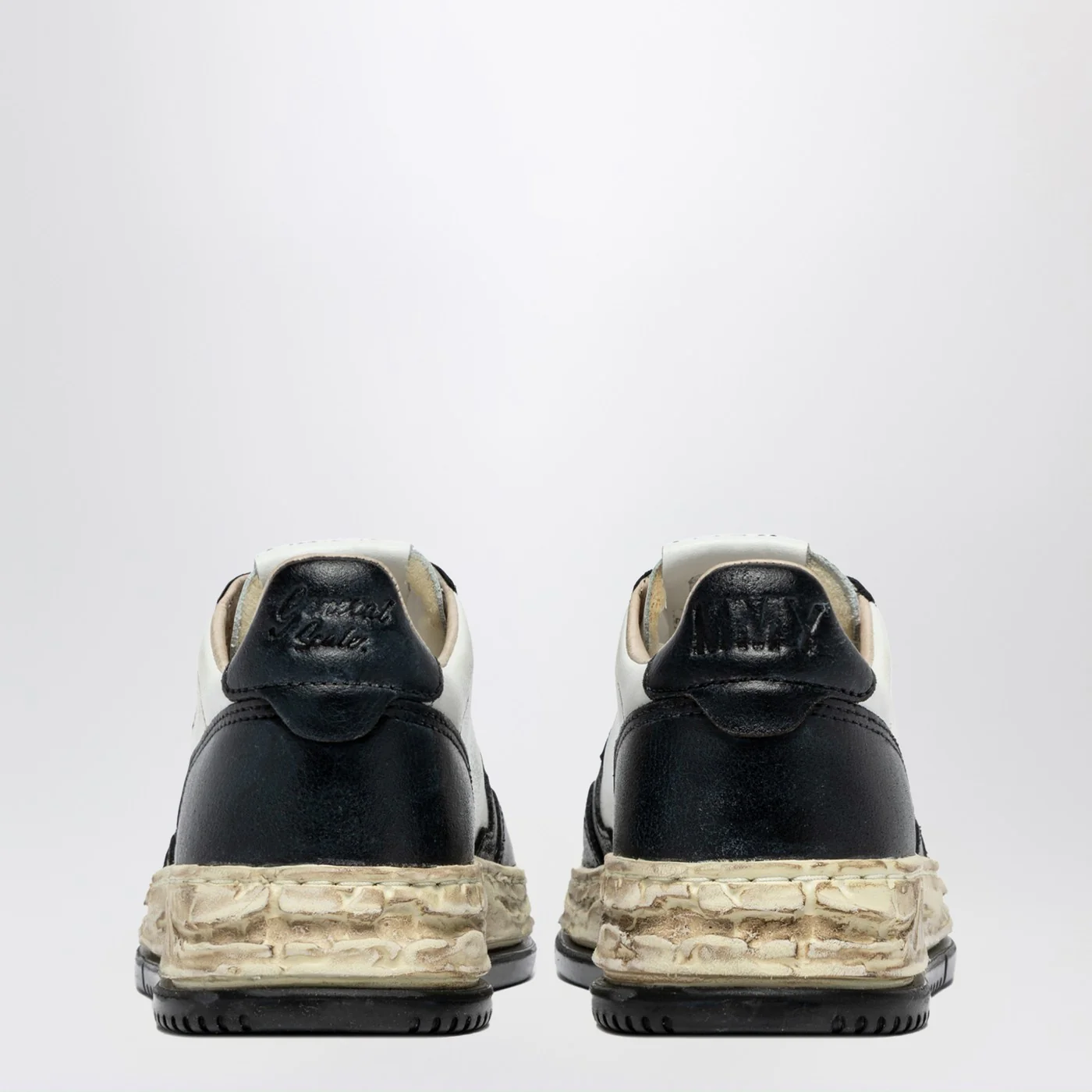 Autry x Maison Mihara Yasuhiro Medalist Low Leather Black White Sneakers