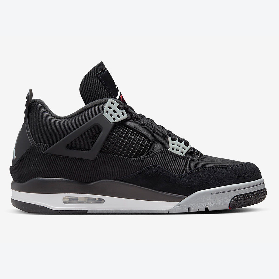 Men's Air Jordan 4  'Black and Light Steel' Shoes