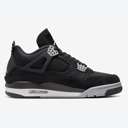 Men's Air Jordan 4  'Black and Light Steel' Shoes