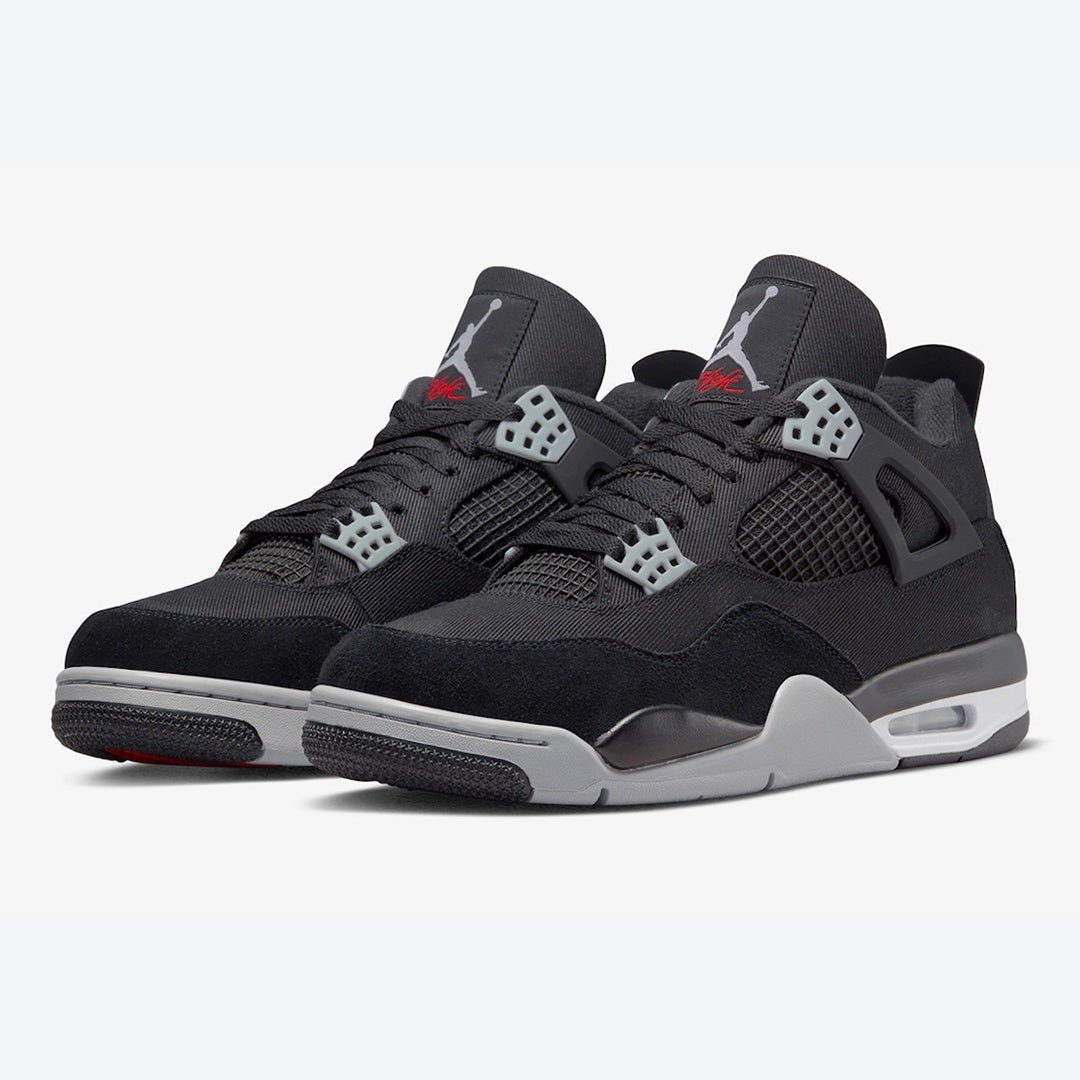 Men's Air Jordan 4  'Black and Light Steel' Shoes