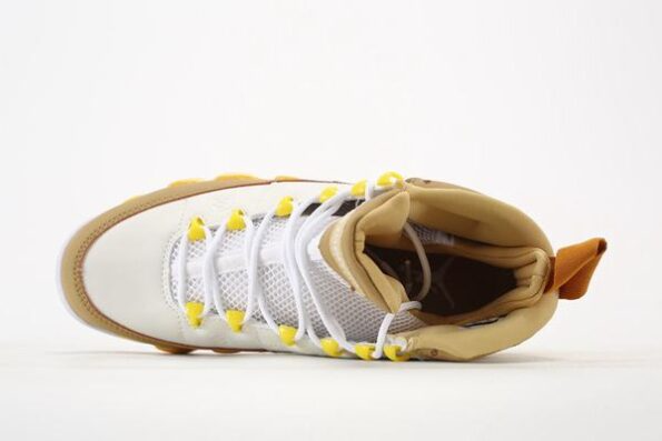 Men's Nike Air Jordan 9 Yellow Brown Shoes